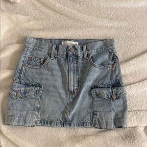 Aritzia Denim Forum Cargo Mini Skirt